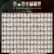 Imagem com fotos de todos os soldados aprovados.