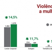 Violência contra a mulher no RS em maio