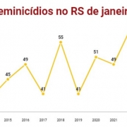 Vítimas de feminicídios no RS de janeiro a junho