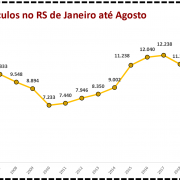 Roubo de veículos no RS de Janeiro a Agosto