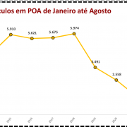 Roubo de veículos em POA de Janeiro a Agosto