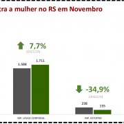 Violência contra a mulher no RS em Novembro