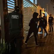 A foto mostra ação da Polícia Civil