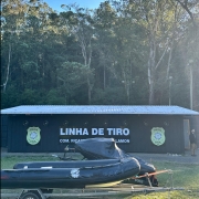 Imagem do galpão Linha de Tiro, usado para treinamento dos agentes