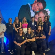 Na imagem, algumas das lideran&ccedil;as da PC que estavam presentes