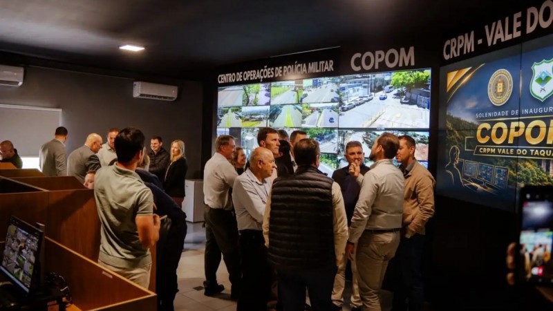 Na imagem a inaugura&ccedil;&atilde;o do Copom Vale do Taquari